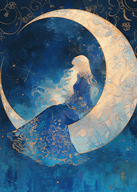 A girl on the moon