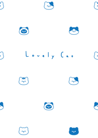 หน้าแมวน่ารัก / white blue