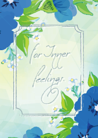 Blue flower frame (F)