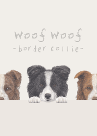 Woof Woof - Border Collie - PASTEL IVORY