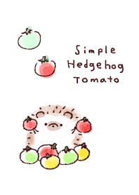 simple hedgehog tomato white blue.