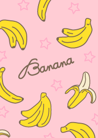 バナナ-ピンク星-