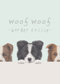 Woof Woof - Border Collie - PASTEL GREEN