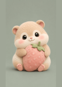 草莓抱抱小倉鼠