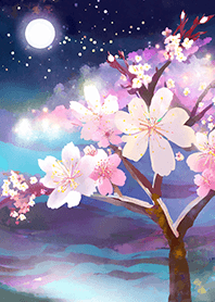 美しい夜桜の着せかえ#2951