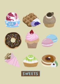 スイーツ　/　beige x light blue