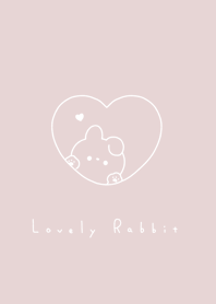 Rabbit in Heart(line)/pink whline