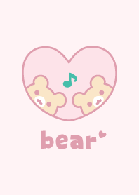 Bear Musical note [Pink]