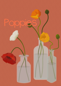 Poppies01 + terracotta orange