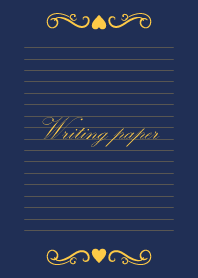 Writing paper-Navy&Yellow-