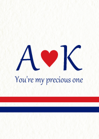 A&K イニシャル -Red & Blue-