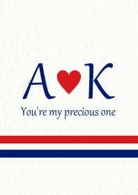 A&K Initial -Red & Blue-