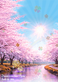 Cherry blossoms and clover3