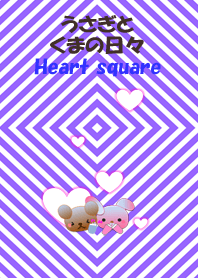 Rabbit and bear daily(Heart square)