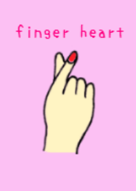 ゆびハート pink