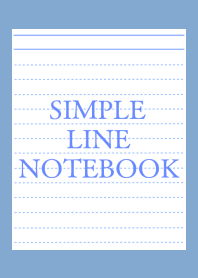 SIMPLE BLUE LINE NOTEBOOKj-DUSTY BLUE