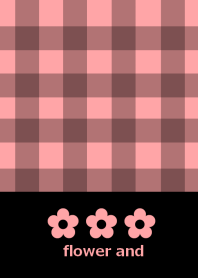 Flower and check pattern 2
