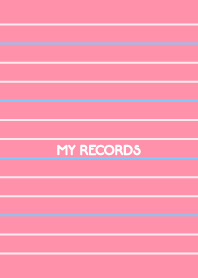 SIMPLE NOTE MY RECORDS PINK BLUE