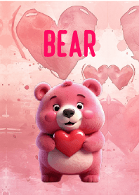 Simple Love You Pink bear Theme  (JP)