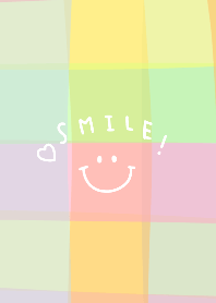 smile colorful pastel plaid.
