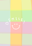 smile colorful pastel plaid.