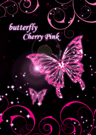 butterfly cherry pink