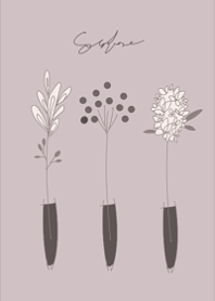 北欧グラスアート・ピンクブラック