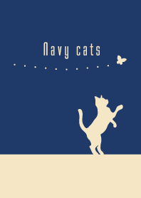 Navy cat's silhouette Theme WV