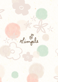 Simply watercolor Circle Flower27 Japan