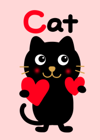 黒猫とハート