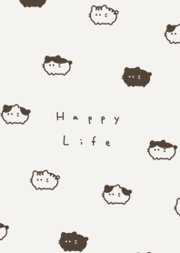 Chubby Cat(line)/ dark brown.