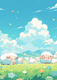 A cute sheep on the grassland 2 JP