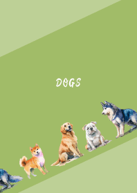 The good dogs2 on moss green