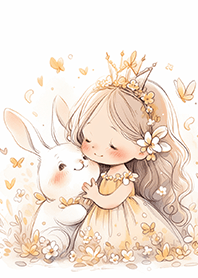 小公主與可愛兔兔❤