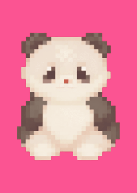 Panda Pixel Art Theme  Pink 01