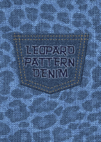 Leopard pattern denim