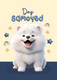 ซามอยด์น่ารักหมาหมี : สีน้ำเงิน