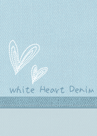 White heart denim