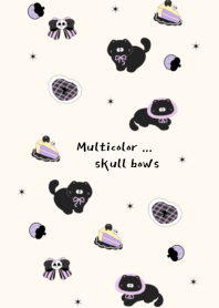 Multicolor skull bows1