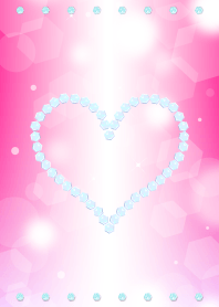 Pink heart of the good luck