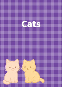 Lazy cats2 on purple