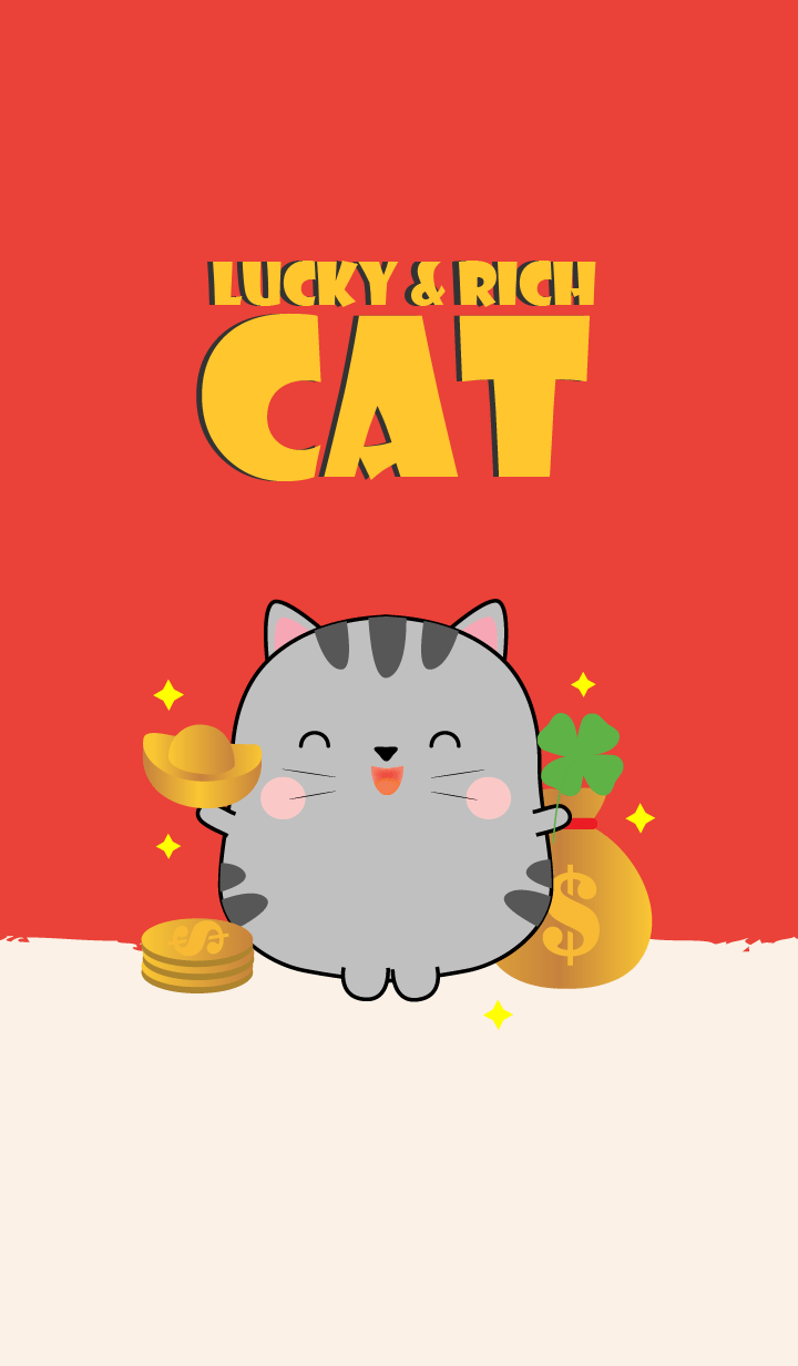 Lucky & Rich Grey Cat