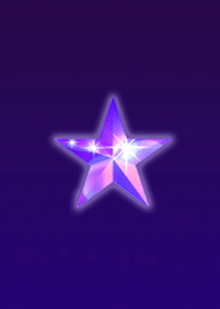 Lucky simple amethyst purple star