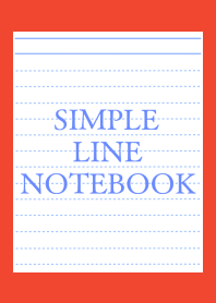 SIMPLE BLUE LINE NOTEBOOK-RED