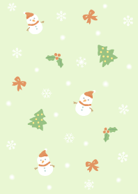 Happy Little Snowman_white/green