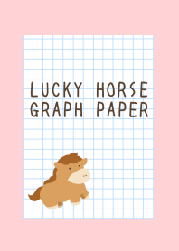 LUCKY HORSE GRAPH PAPER-PINK