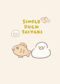 simple duck Taiyaki beige.