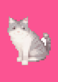 Cat Pixel Art Theme  Pink 01