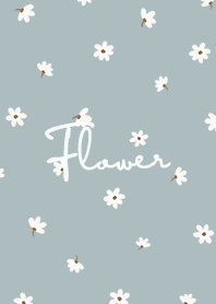 petite flower w / mist blue