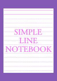 SIMPLE PINK LINE NOTEBOOKj-PURPLE-YELLOW